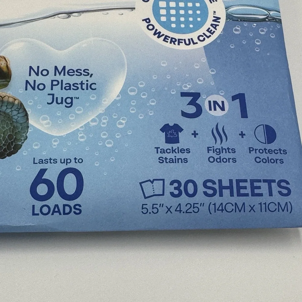 2pk Earth Breeze Laundry  Sheets, Fresh Scent, 30 Sheets, 60 Loads‎ With Holder